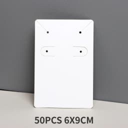 50PCS 6X9CM White Black Necklace Holder Cards For Hoop Earrings Blank Display Cardboard DIY Jewelry Packages Wholesale Supplies