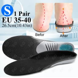 EiD Best Orthotic Gel Insoles Orthopedic Flat Foot Health Sole Pad For Shoes Insert Arch Support Pad For Plantar fasciiti Unisex