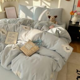 1 Pcs High Density Quilt Durable Quilt Cover Korean Aesthetic Stripe Duvet Covers Soft Skin-Friendly Breathable Comforter Cover