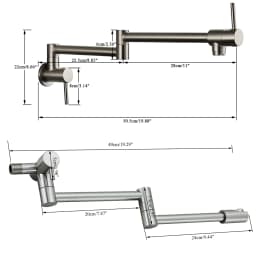 Chrome Black Wall Mounted Faucet Single Cold Water Tap 360 Rotating Spout Washing Faucet Folding Neck Bathroom Kitchen Tap
