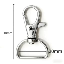 5/50/100PCS Swivel Clasps Lanyard Snap Hooks Key Chain Clip Hook Metal Lobster Claw Clasp for Keychain Sewing Jewelry DIY Crafts