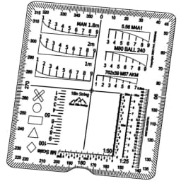 Acrylic Range Finder Card Square Outdoor Auxiliary Ruler Coordinate Grid Reader Hunting Ruler Auxiliary Rangefinder