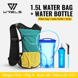 WRELS Hydration Backpack Water Bladder with Water Bladder Hydration Vest Backpack for Men Women for Marathon Trail Cycling Hikin