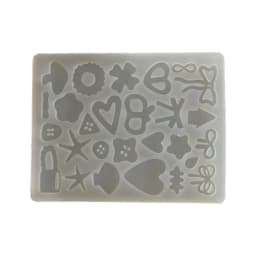 Resin Shaker Mold Flowers Small Flexible Pendant for Keychain Hollow Silicone Mold Epoxy Jewelry Making Pendant Quicksand Mould
