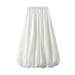 Women's Balloon Long Skirts Street Style Solid High Elastic Waist Flowy Loose Cargo Skirts for Grunge Aesthetic Women Clothes
