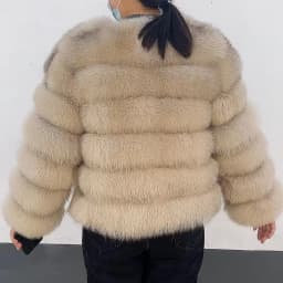 100% Natural Fur Jacket Real Fur Coat Winter Jacket Women Natural Fox Fur Luxury Fashion 50cm Short Jacket Wholesale Hot 2022