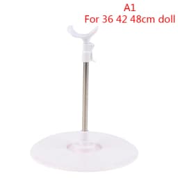 Adjustable Stainless Steel Doll Display Stand, Universal 36/42/48/60cm Support Holder