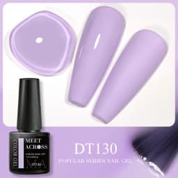MEET ACROSS 7ml Orange Red Pink Gel Nail Polish Laser Sparkling Soak Off Semi Permanent Nail Art UV Gel Varnishes Spring Summer