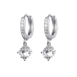 CRMYA Silver Gold Filled Dangle Earrings For Women CZ Zircon Long Water Drop Earring Men Jewelry Circle Ear Ring Wholesale