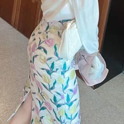 Matakawa Jacquard Floral Skirts for Women Spring Summer Sweet Korean Fashion Faldas Mujer Elegant Office Lady Long Skirt
