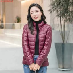 Down Jacket Women Parkas Windproof Puffer Coat New Autumn Winter Warm Stand-UP Collar Thin Cotton Coat Short Overcoat Top Ladies