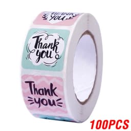 100-500pcs Thank You Sticker Round Scrapbook Envelope Seal Scrapbooking Stickers Festival Birthday Party Gift Decorations Labels