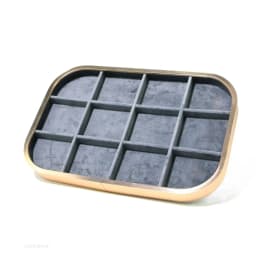 Pink Beige Gray Premium Metal Edge Inside Velvet Jewelry Tray Necklaces Rings Pendants Bracelets Storage and Display Tray