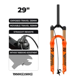 Bolany New Upgraded MTB Front Fork 32mm Bicycle Air Fork 27.5/29 Inch Mountain Bike Air Supension 120mm Travel Magnesium Alloy