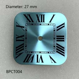 27mm S Logo NH35 Dial Square Roman Santo S Dial for NH35 Automatic Movement Black Blue Hands NH35 FCK 9-5 Dial Watch Accessories