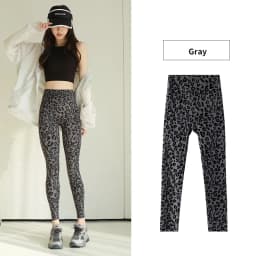 BIVIGAOS Spring Summer New Pink Leopard Print Sharkskin Leggings Women High Waist Seamless Tight Sexy Sport Fitness Legging