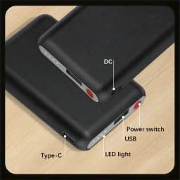 5000mAh Mobile Power Mini Portable Battery Pack for Heated Socks Vests Scarves Gloves Belts Warming Patch USB DC Output 5V2A
