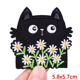 Hot New Animal Cat Embroidered Patches Iron On Patches For Clothing Thermoadhesive Patches Cartoon/Frog Dinosaur Duck Patch DIY