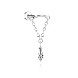 AIDE 1 Piece 925 Sterling Silver Spare Parts Chains Part For Stud Earring Piercing Hoops Drop Earring Women Fine Jewelry Gift
