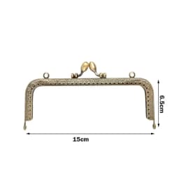 1Pc Purse Clasp Frame Bag Kiss Clasp Lock Vintage Metal Purse Frame for DIY Craft Purse Bag Making 8.5/10.5/12.5/15/20.5cm Sizes