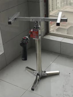 【Hot】2.1M Wall Cabinet Mounting Bracket Hand Cranked Electric Dual-purpose Stainless Steel 100KG Load-bearing Lifting Platform