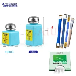 MECHANIC TZ01 Liquid Alcohol Bottle Press Pumping ESD Fluid Dispenser Metal Cap Plastic Container for PCB Motherboard Clean tool