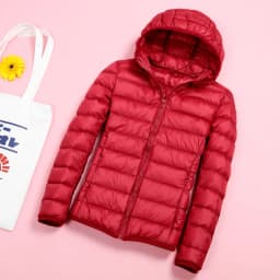 Light Down Jacket Women Inner Cloth Autumn Winter Slim Short Stand hooded Warm White Duck Down Coat Women Outerwear Plus Size