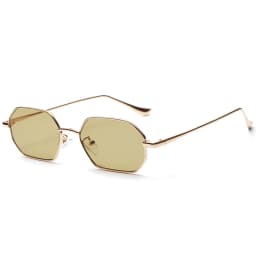DOHOHDO Retro Metal Small Frame Sunglasses Men Women Vintage Square Black Pink Red Sun Glasses Fashoin Brand Eyeglasses UV400