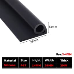 1/5Meter 9 Shape Auto Rubber Seals Car Door high temperature Oven Steam Doors Window Silicone P-Type Weather Strip