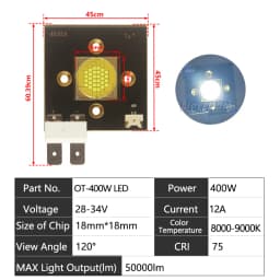 12V 36V LED Stage Light Chip 40W 60W 80W 120W 150W 200W 300W 400W Cold White Luminous For Moving Head Disco DJ Lamp Accessories