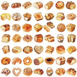 50/100PCS Cute Baking Bread Stickers Nostalgic DIY Streetwear Scrapbooking Creative Paper Laptop Luggage Waterproof Sticker
