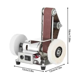 775 Motor Mini Belt Sander with 20 Belts, 7-Speed Adjustable Electric Bench Grinder Sanding Machine Table Top Grinder Polisher
