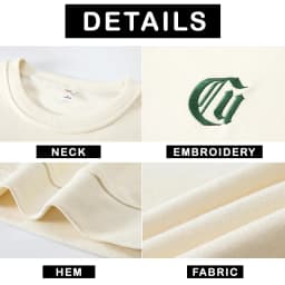 Men's Round Neck Sweatshirt Round Neck Long-Sleeved Embroidery Oversized 6XL, 7XL, 8XL Ugly Christmas Sweatshirts For Men