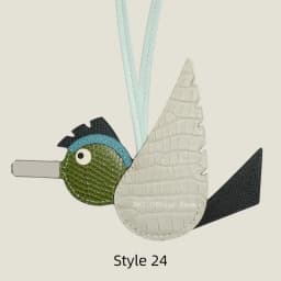 Crocodile & Lizard Skin Bird Charm Handmade Luxury Bag Charm Pendant For Birkin & Kelly Bag Unique Designer Handbag Accessory