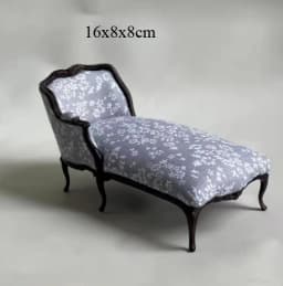 Doll house sofa furniture model simulation double leather sofa Miniature Furniture Armchair Sofa Footstool Doll Decor Toy