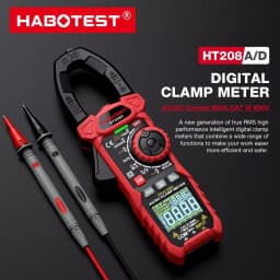 HABOTEST HT208D Digital Clamp Meter AC/DC True RMS Multimeter Automatic Range Tester Current Clamp Meter for Electrical Testing