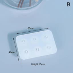 Silicone Mold For Jewelry Beads 8mm 10mm Cube Ball 6 Compartment Epoxy Resin Silicone Mould Handmade DIY Material