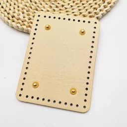 Rectangle Shaped PU Bag Bottom For Knitted Bag Crochet Bag Durable Bag Bottom With Rivet Bag Accessorie
