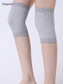 Wool Thick Knee Sleeve Fleece Linned Solid Winter Coldproof Warm Knees Knitted High Kneecap Knee Protectors Leg Warmers Winter