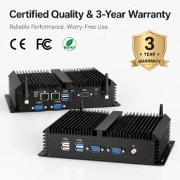 MSECORE Industrial Mini PC Fanless Intel Core i7/i5/i3 6COM RS232 Dual GbE LAN Wake on LAN Auto Power On 4G Slot Dustproof 24/7