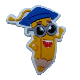 1PVC Schoolbag Pencil Study Styles Children Sandals Shoe Charms Cute Shoe Decorations Clog DIY Wristband Charms