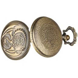 Steampunk Dragon Quartz Pocket Watch Necklace for Men And Women Metal Pendant with Arabic Numerals Dial Unique Timepiece G