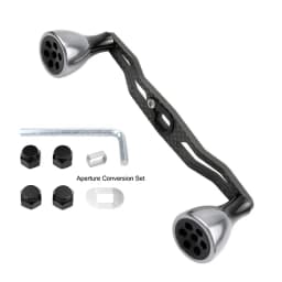 EKfan 130MM Carbon Fiber Fishing Handle Alloy Knobs 7X4MM/8X5MM Holes For Dawa/Shmano Baitccast Water-drop Reel DIY