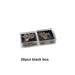 Clear Loose Diamond Storage Box 40x40mm Gemstone Packaging Organizer 57x37mm Pendant Jewelry Display Tray for Stones Showcase