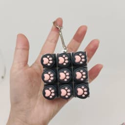 Silicone Soft Cat Claws Keychain Key Ring Pendant Mobile Phone Backpack Pendant Desktop Accessories Decompression Press Tools