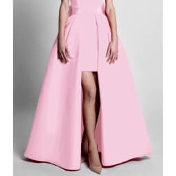 Modern Black Satin Detachable Wedding Train Purple Removable Bridal Overskirt Pink Formal Party Skirt Customized