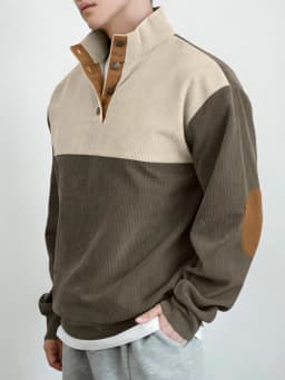 2026-Spring-Autumn-European-Men-Color-Block-Stand-Collar-Corduroy-Hoodie-Loose-Fit-Long-Sleeve-Pullover-Daily-Street-Outdoor-Spo