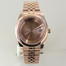 39mm 36mm Round Edge Watch Case Sapphire Crystal Glass For Seiko NH35 NH36 NH38 NH34 Miyota 8215 Movement Presidential Bracelet