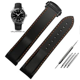 20mm 22mm Curved End Rubber Watchband For Hamilton Kaki Frogman H777050 H778050 Strap Diving Silicone Watch Band Bracelet