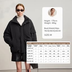 Amii Women's Jacket 2025 Winter New Loose Zipper Casual Thick Women's Outerwear Warm Turtleneck Cotton-padded Jacket 12544133
